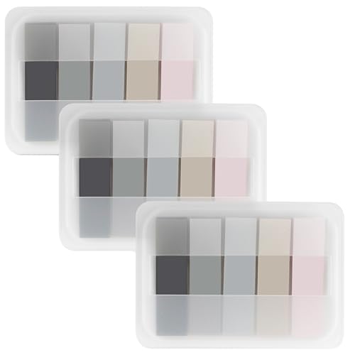 Essex Wares - 300 Pieces - Transparent Sticky Notes Tabs with Case - 5 Morandi Colors - 3 Cases - 1.8" x 0.4" - 60 Pieces Each Color - Pop Up Index Tabs - Book Flags for Annotating - Book Sticky Tabs - color: Morandi Colors