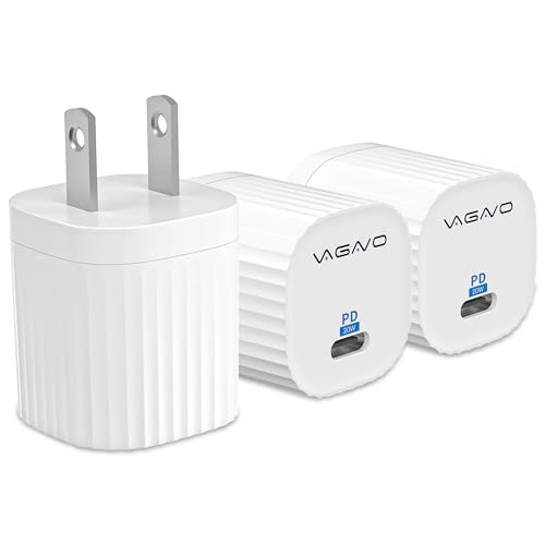 3Pack USB C Block for iPhone 17 Charging, 20W USB C Wall Charger Block Fast Charging Blocks Plug Bricks PD TypeC Adapter for iPhone 17 Air/17 Pro Max/16 ProMax/16Plus/15/14/13/12/AirPods/iPad Pro/Air - color: ivory white