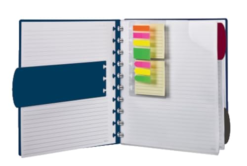 Ampad Versa Crossover Notebook, Letter Size, Wide-Ruled, Navy, 60 Sheets (25-634)
