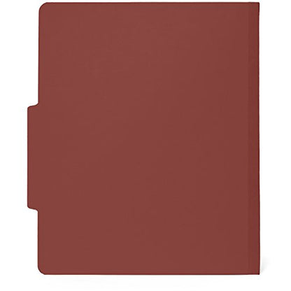 Blue Summit Supplies 10 Classification Folders, 2 Divider, Red | Heavy-duty, 2 in expansion, 2 prong fasteners, 2 dividers, 6 sections, for medical, legal, and personnel files