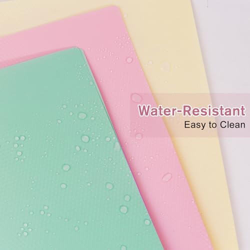6-Pack Plastic andPockets and Prongs,2-Pocket and3 Fasteners, Pastel Folders Holds US Letter Size Paper for School/Office/Home, Pink - color: Pink, size: 6-Pack