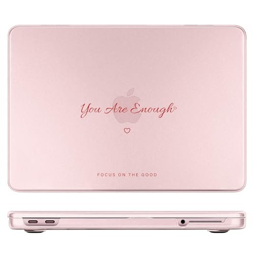 Batianda Case for MacBook Neo 13 Inch 2026 Model A3404, Pink Quote | 4-in-1 Laptop Accessories Bundle with Pink Quote Design, Ultra Slim Hard Shell for Students, Girls and Minimal Style Users - color: You Are Enough