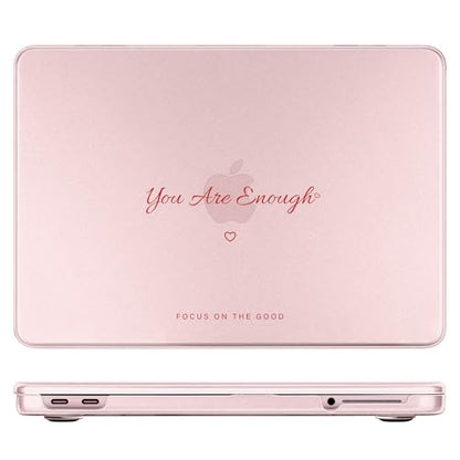 Batianda Case for MacBook Neo 13 Inch 2026 Model A3404, Pink Quote | 4-in-1 Laptop Accessories Bundle with Pink Quote Design, Ultra Slim Hard Shell for Students, Girls and Minimal Style Users - color: You Are Enough