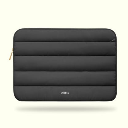 Vandel Puffy Laptop Sleeve Case for 13-14 inch Laptop Sleeve Bag Case 13.3 Inch with Zipper Pocket, Compatible with MacBook Air 13, Pro 14/13 iPad Pro 12.9, HP Dell ASUS, Computer Bag Cover - color: Black