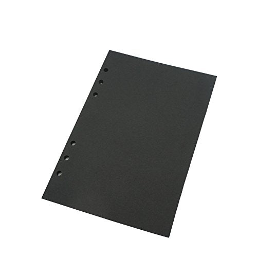 A5 Planner Refill Black Blank Planner Inserts, 6 Ring Binder Refill, Black Paper for Refillable Binder Compatiable with Filofax, All Plain, 40 Sheets 90 Pages A5 5.59'' x 8.27'' - color: Black Blank, size: A5