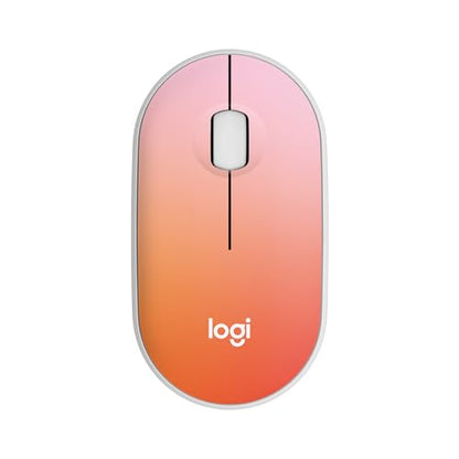 Logitech M340 Wireless Mouse with Limited Edition Prints, USB Receiver and Silent Clicks, Portable Wireless Mouse for Laptop, PC, Windows, Chrome, Surface – Tropical Sunrise - color: Tropical Sunrise