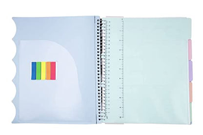 Mintra Office Durable PREMIUM Spiral Notebook (Arctic Ice, 5 Subject (8.5in x 11in)) - color: Arctic Ice, size: 5 Subject (8.5in x 11in)