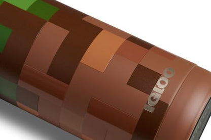 Igloo MineCraft Grass Block 16 oz Stainless Steel Hydration Can, Insulated Water Bottle, Reusable Travel Mug - color: 16 Oz Grass Block