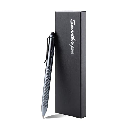 SMOOTHERPRO Gray Bolt Action Stylus Pen, Compatible with Parker Refill | Ballpoint Stylus Pen for Touchscreens Compatible with Refillable with Parker and Fisher Space Spr4 Refills for Office Writing - color: Gray