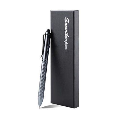 SMOOTHERPRO Gray Bolt Action Stylus Pen, Compatible with Parker Refill | Ballpoint Stylus Pen for Touchscreens Compatible with Refillable with Parker and Fisher Space Spr4 Refills for Office Writing - color: Gray