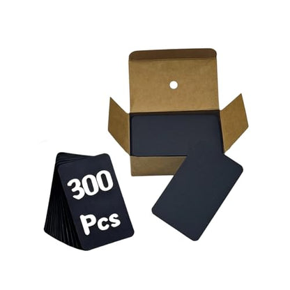 Astero Small Blank 3.5x2in Mini Index Cards & Flash Cards Blank Blank Business Cards to Write On Small Note Cards for Greeting Postcards Vocabulary Bookmarks DIY Messages (Black, 300pcs) - color: Black, size: 300PCS