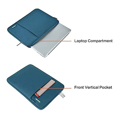 MOSISO Laptop Case 12.3 inch, 11.6-12.3 inch Laptop Sleeve Compatible with MacBook Air 11.6, Acer HP Dell Lenovo Samsung, Surface Pro, Polyester Vertical Computer Sleeve Bag with Pocket, Deep Teal - color: Deep Teal, size: 12.3 inch