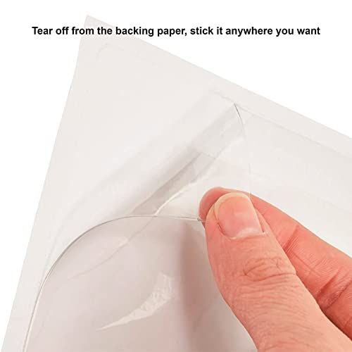 IMAGAME Clear Adhesive 3" x 5" Index Card Pockets, Labels Holders, 50 Pack | Top Open for Loading, Plastic Labels Holders, For Storage Bins and Library Card, Organizing and Protecting Cards, Photos - size: 3-5/8" x 5-1/4" for 3" x 5" Index Cards