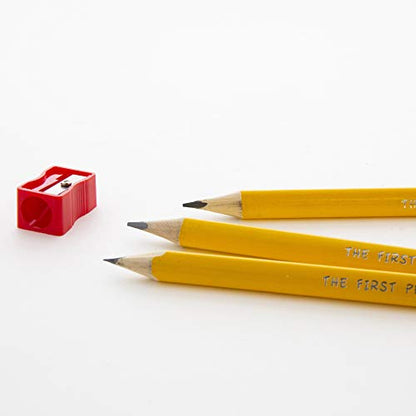 BAZIC PRODUCTS The First Triangle Jumbo #2 Pencils, Sharpener, 3-Box | 3.25 mm HB lead, Jumbo triangular barrel, eraser top, bonus sharpener, beginners, preschool, early grades - size: 24-Pack