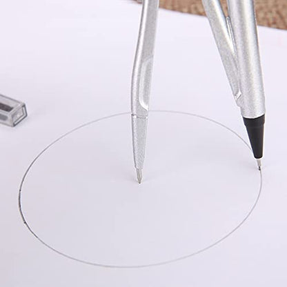 Circular Gauge Set Compass Set Math Geometry Kit 2 Pieces Per Set Student Compasses for Drawing Home School Supplies Metal Circle Gauge Set