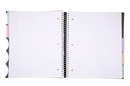 Mintra Office Durable PREMIUM Spiral Notebook (Green Olive, 5 Subject (8.5in x 11in)) - color: Green Olive, size: 5 Subject (8.5in x 11in)