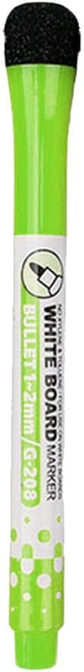 1 Pc Magnetic Whiteboard Markers with Erase,Magnetic Whiteboard Pen Writing Drawing Erasable Board Marker Office Supplies Markers (Green) - color: Green