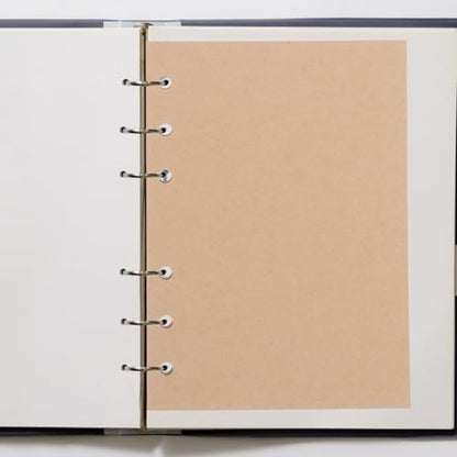 KALLORY 300 Sheets Blank Refill Paper for Journals Planners Thick Unlined Inner Pages for Ring Binders Multi-color Loose Leaf Paper