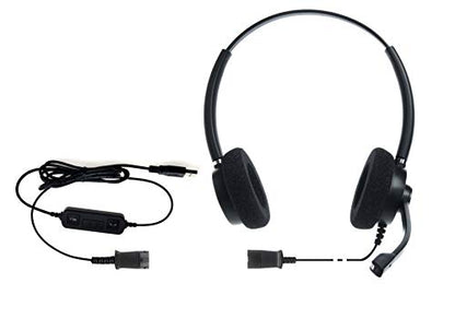 IPD IPH-165 USB Headset with Noise Cancelling Microphone for Office and Call cengter- Compatible with Skype, Microsoft Teams, Cisco Jabber, Avaya One-X and Other Soft Phones - color: Foam Cushion, style: Binaural