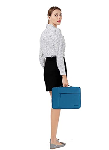 MOSISO Laptop Case 13.3 inch, 13-13.3 inch Laptop Sleeve with Handle Compatible with MacBook Air/Pro 13/Pro 14 M5 M4 M3 M2 M1,HP Dell ASUS Lenovo, Polyester Multifunctional Computer Bag, Lake Blue - color: Lake Blue, size: 13.3 inch