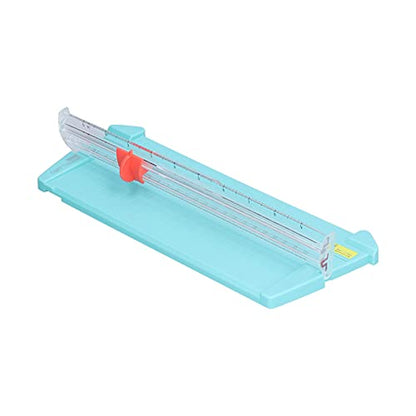 GLOGLOW School Supplies Mini Portable Paper Cutter with Transparent Scale and Replaceable Head for Accurate Cutting of 10 Pages A4 Compact Paper Trimmer Nan (13930 Mint Green) - color: 13930 Mint Green