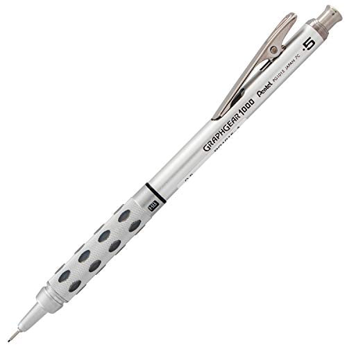 Pentel GraphGear 1000 Mechanical Pencil, (0.5mm) Point Size, Black Barrel, 1 Each (PG1015A) - color: Black, style: 0.5mm