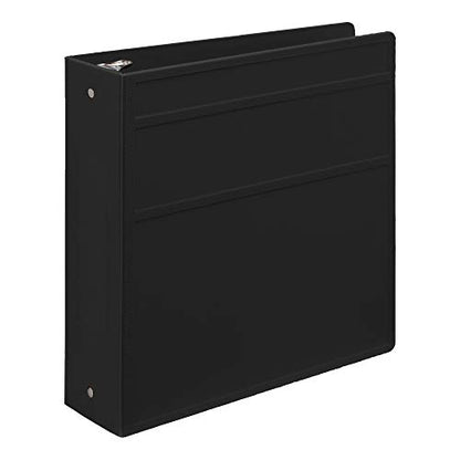 Carstens 3-Inch Heavy Duty 3-Ring Binder - Side Opening, Black, Durable Plastic, Precision No-Gap Rings, Waterproof Cover, No Pockets, Holds 400 US Letter Sheets, BPA-Free, Made in USA (1745-3R) - color: Black, size: Individual
