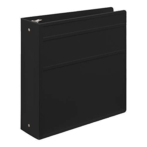 Carstens 3-Inch Heavy Duty 3-Ring Binder - Side Opening, Black, Durable Plastic, Precision No-Gap Rings, Waterproof Cover, No Pockets, Holds 400 US Letter Sheets, BPA-Free, Made in USA (1745-3R) - color: Black, size: Individual