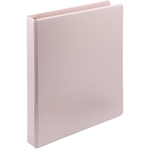 Samsill Plant-Based 1 Inch Durable D-Ring, View Binder, Eco-Friendly, USDA Certified Biobased, Single, Light Pink - color: Rose, size: 1-Inch