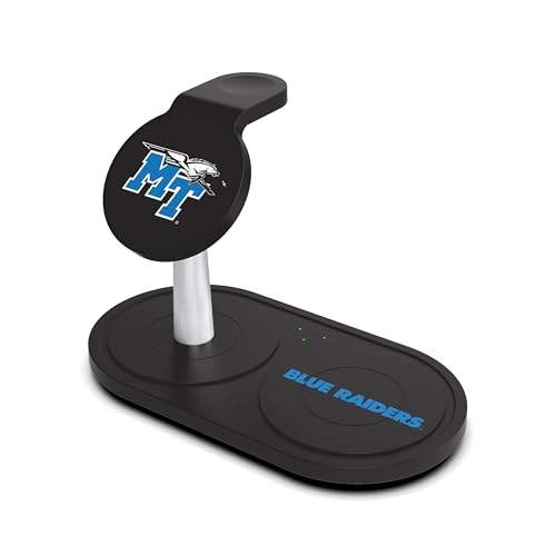 SOAR Collegiate 3-in-1 Wireless Charging Station - color: Middle Tennessee State University