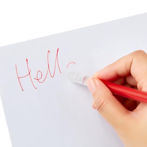 Volcanics Red Erasable Gel Ink Pens 20 Pack – Smooth Writing Heat Erasable Gel Pens with Cap, No Refill Needed, No Smudge, Perfect for School, Office, Journaling, Note Taking, Drawing - color: Red