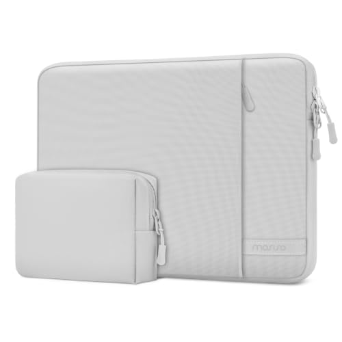 MOSISO Laptop Sleeve Compatible with MacBook Neo 13 inch 2026 A3404 / Air 13.3 13.6 M5 M4 M3 M2 M1 / Pro 13 M2 M1, 360 Degree Protective Computer Sleeve Bag with Vertical Pocket&Small Case, Gray - color: Gray