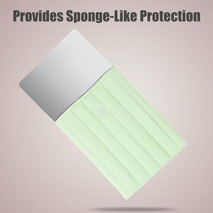 Puffy Laptop Sleeve 11-12 Inch, Soft Laptop Case, Mint Green | Compatible with 11-12 Inch Macbook Pro/Air, Asus/Dell Xps/Lenovo Laptops, Protective Carrying Bag for Women and Men - color: Mint Green, size: 11/12