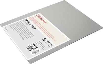 Legion Artist Panel, 1/8" Composite Brushed Aluminum with Stonehenge Oil 100% Cotton White 320gsm Paper, 16 x 20 inches for Oil Media - size: 16x 20