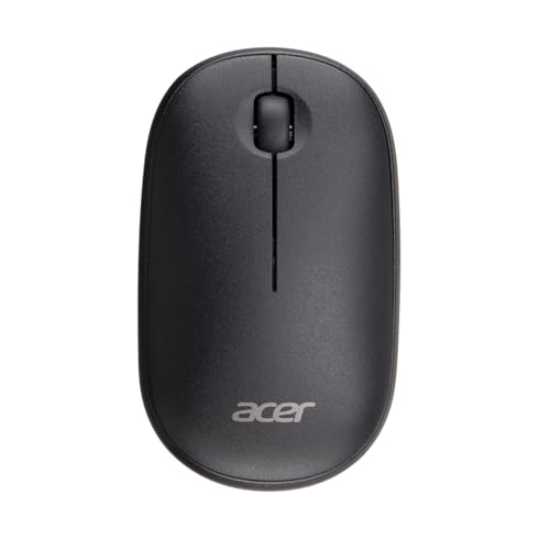 Acer Computer Mouse Wireless, 2.4G Slim USB Wireless Mice with USB-A Receiver, 1600 DPI Optical, Laptop Mouse with Plug and Play for Right/Left Handed Users (for Chromebooks, Windows PC & Mac) Black - style: Bubble mouse, black