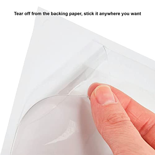 IMAGAME Clear Adhesive 4" x 6" Index Card Pockets, Labels Holders, 50 Pack | Top Open for Loading, Plastic Labels Holders, For Storage Bins and Library Card, Organizing and Protecting Cards, Photos - size: 4-5/8" x 6-5/16" for 4" x 6" Cards