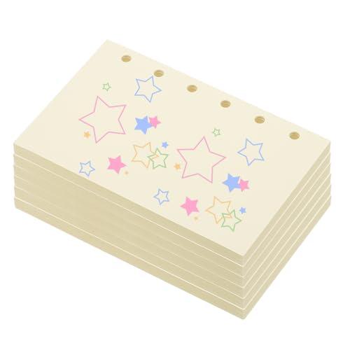 PATIKIL Colored Loose Leaf Paper, 5" x 3.2"(A7) 300 Sheets 6 Holes Punched 150GSM Blank Binder Refill Paper Supplies for Office Note Taking Teacher Planner Journal Notebook, Beige - color: Beige, size: 5" x 3.2"