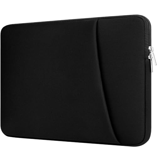Laptop Sleeve Case with Zipper Accessory Pocket Compatible with 17 inches HP Asus Lenovo Padded Computer Pouch Cover Shockproof Protective for 17” to 17.3” Laptop/Chromebook/Tablet,Black - color: Black, size: 17 inches