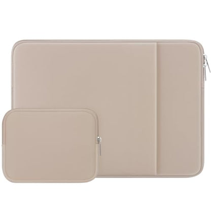 RAINYEAR 13 Inch Laptop Sleeve Compatible with 13.3" MacBook Air/Pro M1 M2 M3 M4 M5 A3449 A3240 A3113 A2681 A2338 Case Cover Bag with Front Pocket Accessories Pouch (Khaki) - color: Khaki, size: 13"