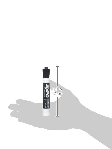 EXPO Dry Erase Markers, Low Odor Ink, Black, Chisel Tip, 12 Count - Whiteboard, Calendar, Organization, Essential Supplies for Office, School, Classroom, Teachers