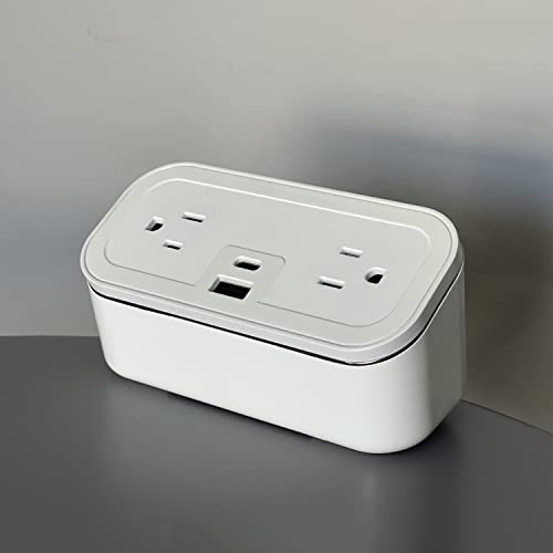 CubieMini White - Tabletop Power Strip Charging Station with Outlets and USB Ports - color: White