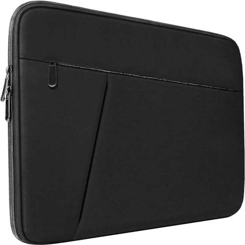 Laptop Case Sleeve 17 inch, Shockproof Protective Computer Carrying Cover with Front Pocket, Durable Laptop Sleeve for 17-17.3 inch HP, Dell, Acer, Asus, Notebook, Black - color: Black, size: 17 inch