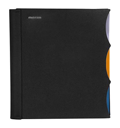 Mintra Office Durable PREMIUM Spiral Notebook, ((Black, 3 Subject, 8.5in x 11in)), Fabric Covered Coils, No Snags, Removable Adjustable Pocket Dividers, Ruler, Organization, Customizable - color: Black, size: 3 Subject (8.5in x 11in)