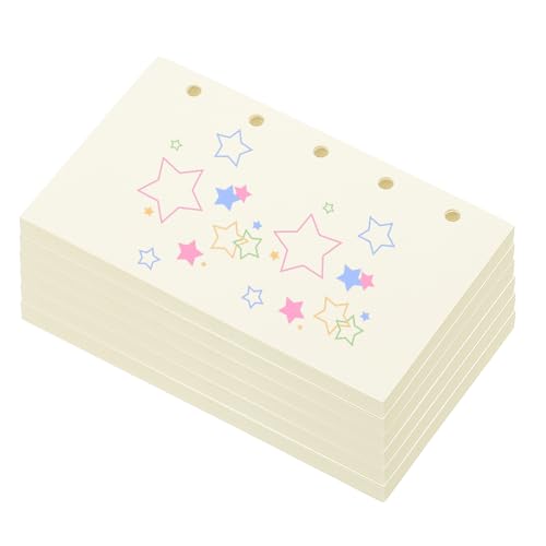 PATIKIL Colored Loose Leaf Paper, 4.1" x 2.5"(A8) 300 Sheets 5 Holes Punched 150GSM Blank Binder Refill Paper Supplies for Office Note Taking Teacher Planner Journal Notebook, Beige - color: Beige, size: 4.1" x 2.5"