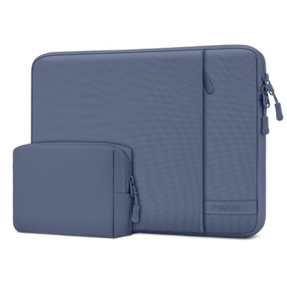 MOSISO Laptop Sleeve Compatible with MacBook Neo 13 inch 2026 A3404 / Air 13.3 13.6 M5 M4 M3 M2 M1 / Pro 13 M2 M1, 360 Degree Protective Computer Sleeve Bag with Vertical Pocket&Small Case, Indigo - color: Indigo