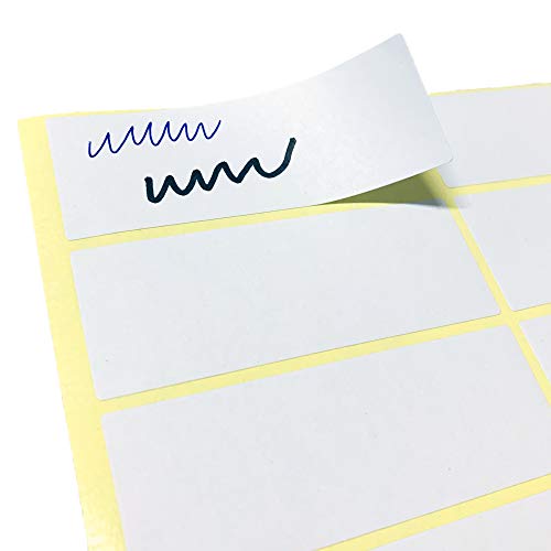 500 Pack, 1.5" x 0.5" - File Folder Labels Stickers, Matte White - size: 0.5" x 1.5" | 500 Labels
