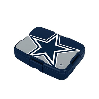 FOCO NFL Unisex-Adult Officially Licensed 2-Tone Big Logo Team Color Football Leak Proof 5 Compartment Bento Lunch Box - Dallas Cowboys - color: Dallas Cowboys