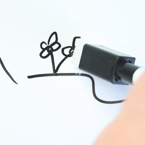 20 Pcs Black Magnetic Dry Erase Markers with Eraser Cap, Mini White Board Markers Bulk, Fine Tip Pens for Whiteboard, Party, Office and Home