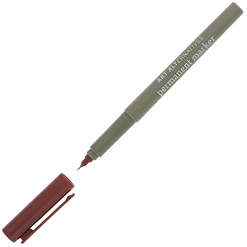 Art Alternatives 영구 마커, 초미세 벽돌 - 1.2mm 펠트 펜촉 - 영구 - 다중 표면 - 드로잉 + 글쓰기 + 일러스트레이션 - color: 벽돌, size: 1개(1팩)