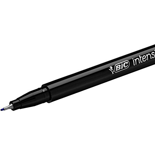 Bic Intensity 0.4 mm Fine Point Writing Felt Tip Pens (Pack of 12) 12 Black - color: Black